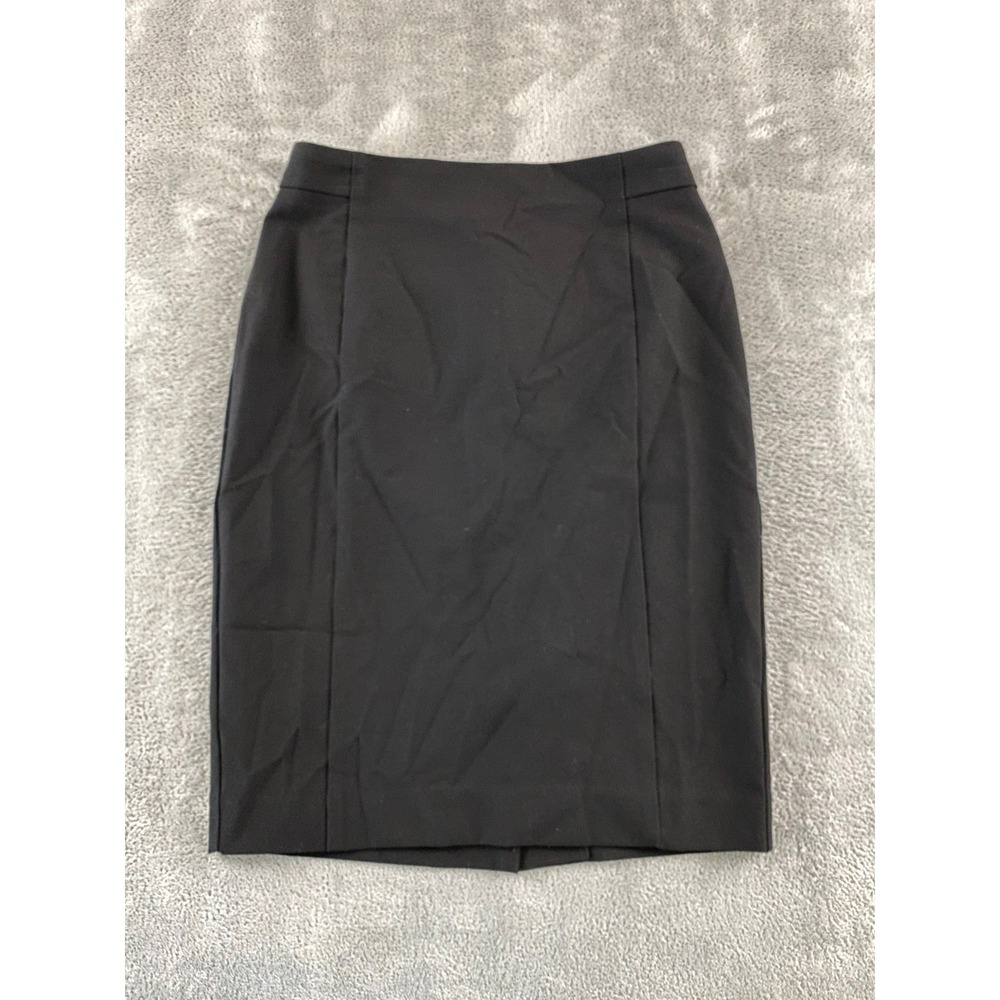 Ann Taylor Petite Black High Waist Pencil Skirt Size 0P Professional Workwear